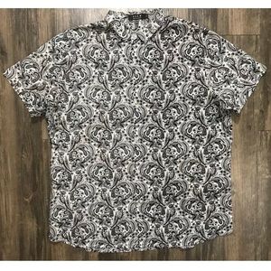 SSLR Men's Button Front Paisley Shirt Size 2XL